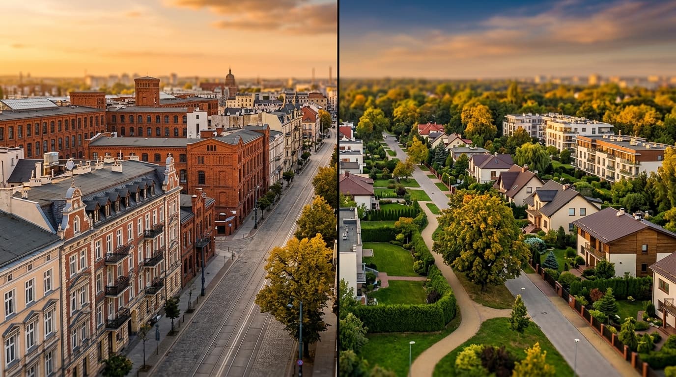 Centrum vs przedmieścia — gdzie zamieszkać w Łodzi?